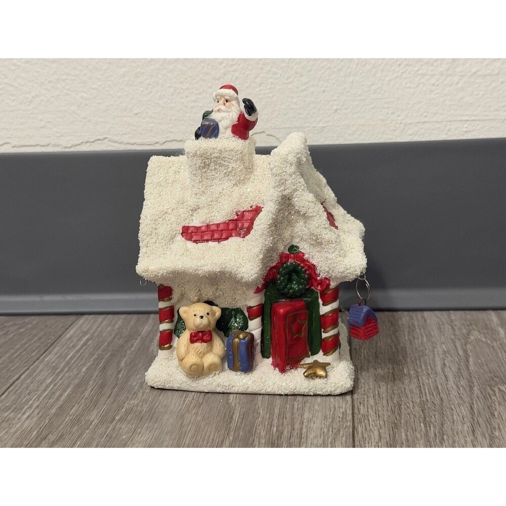 K's Collection "Christmas Winter House" Polyresin Multicolored Ornament 6" X 4"
